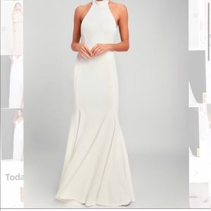 Elegant white reception dress lulus